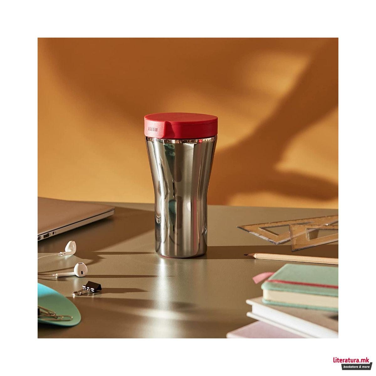 Чаша за патување, Caffa, црвена 