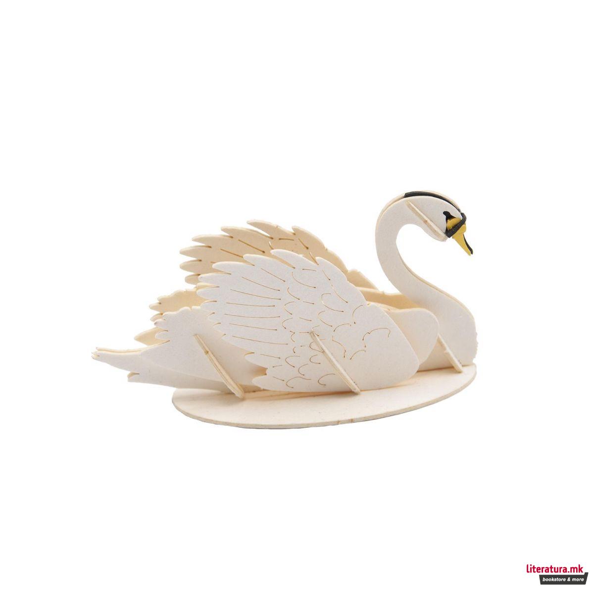 3Д модел од хартија - Лебед 