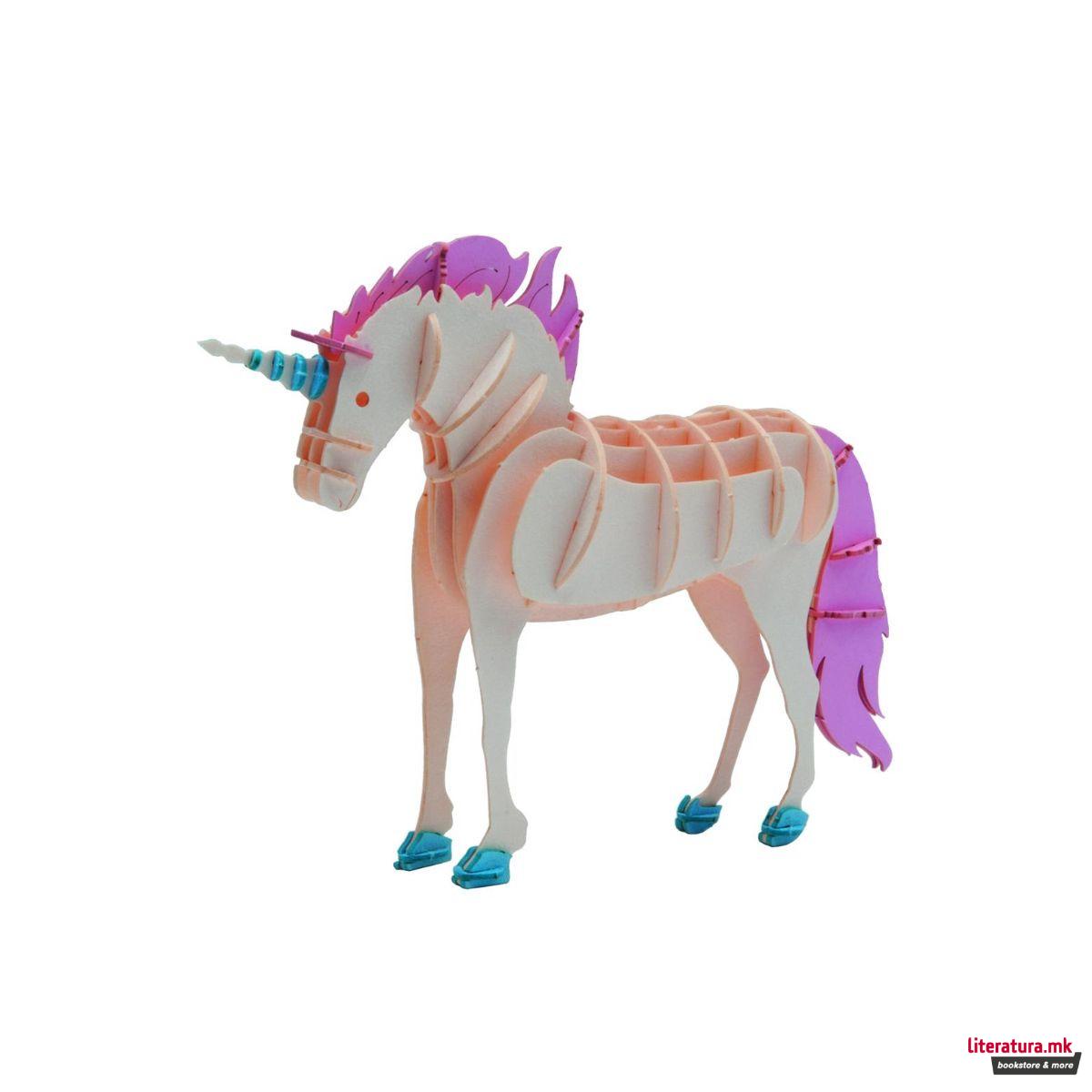 3Д модел од хартија - Еднорог 