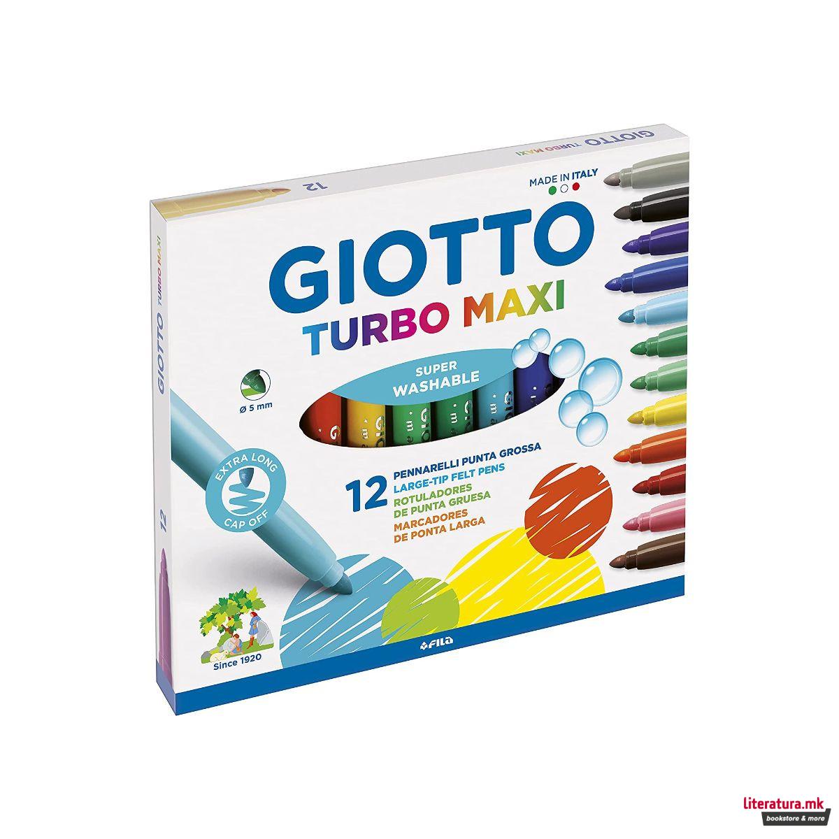 Фломастери, Giotto, Turbo Maxi, 12 бои 