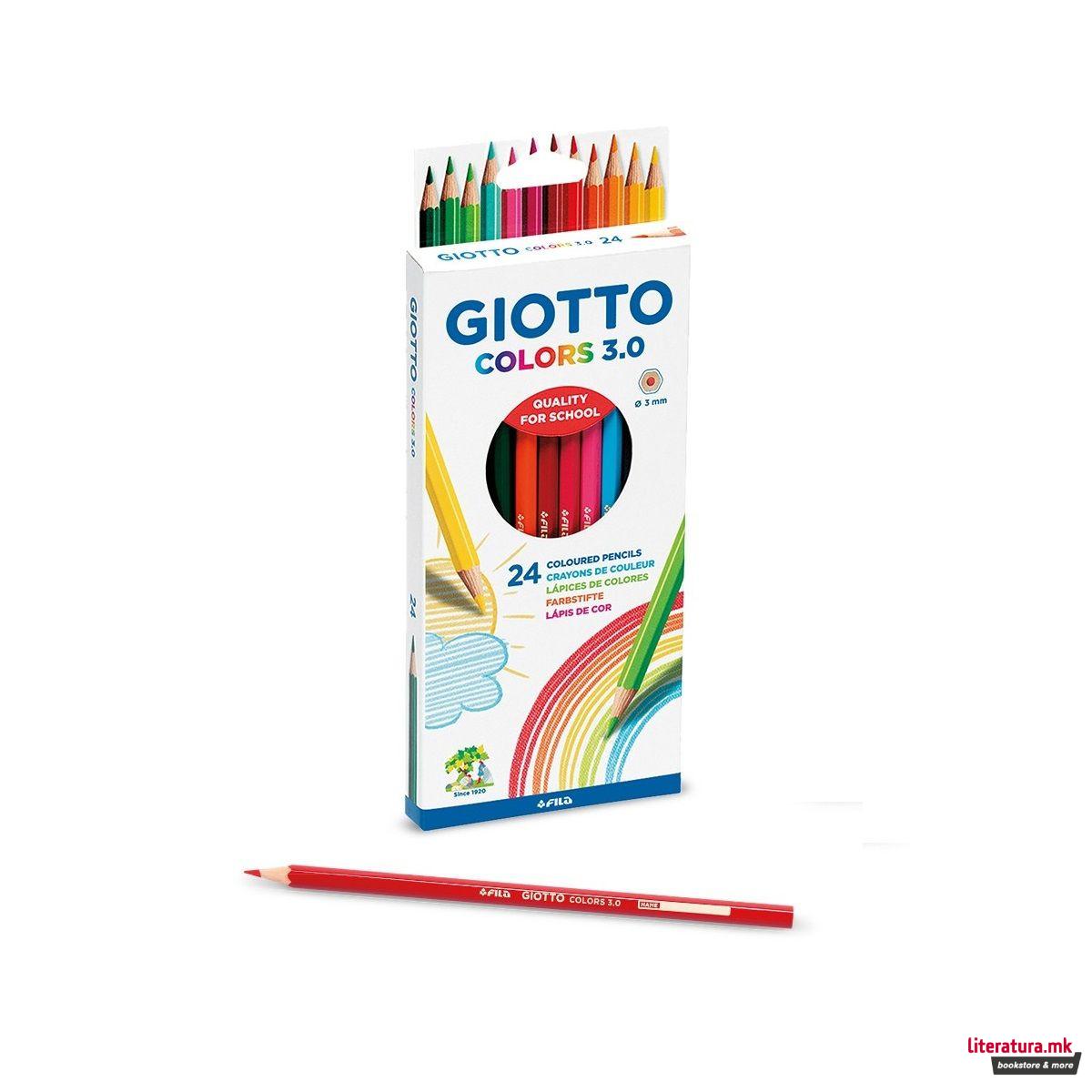 Дрвени боици, Giotto, Colors 3.0, 24 бои 