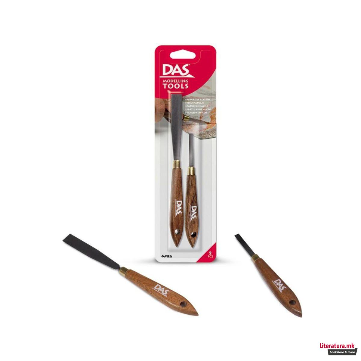 Сет шпакли, DAS, Modelling Tools - Steel Spatulas, 1/2 