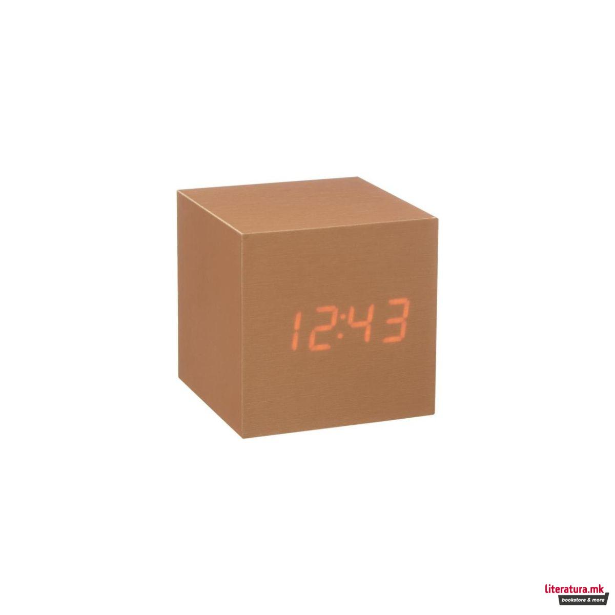 Часовник, Cube Click Clock, бакарно портокалов 