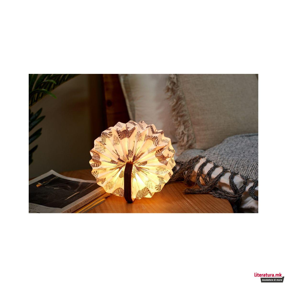 Столна ламба, Velvet Accordion Lamp, Bown Zebra 