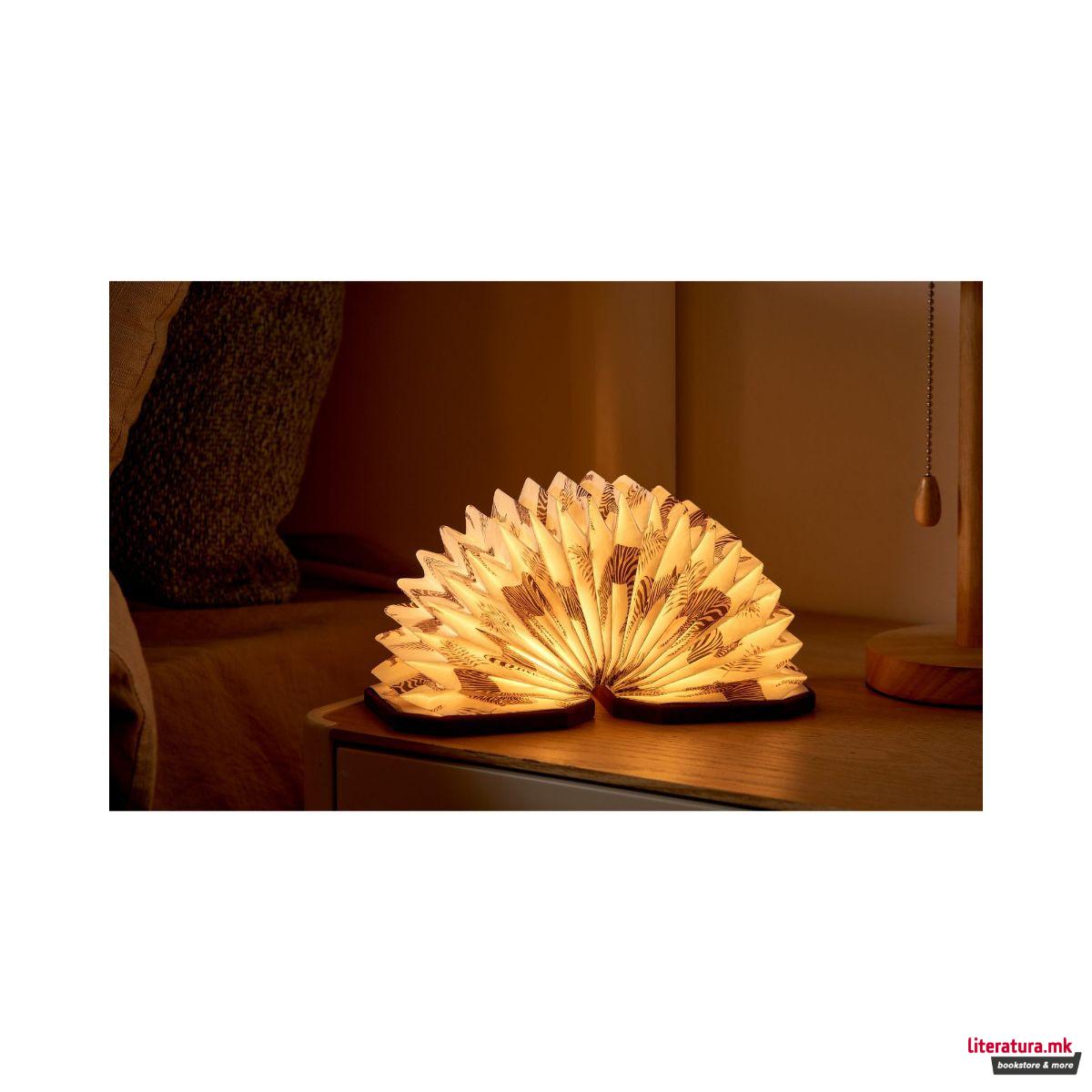 Столна ламба, Velvet Accordion Lamp, Bown Zebra 