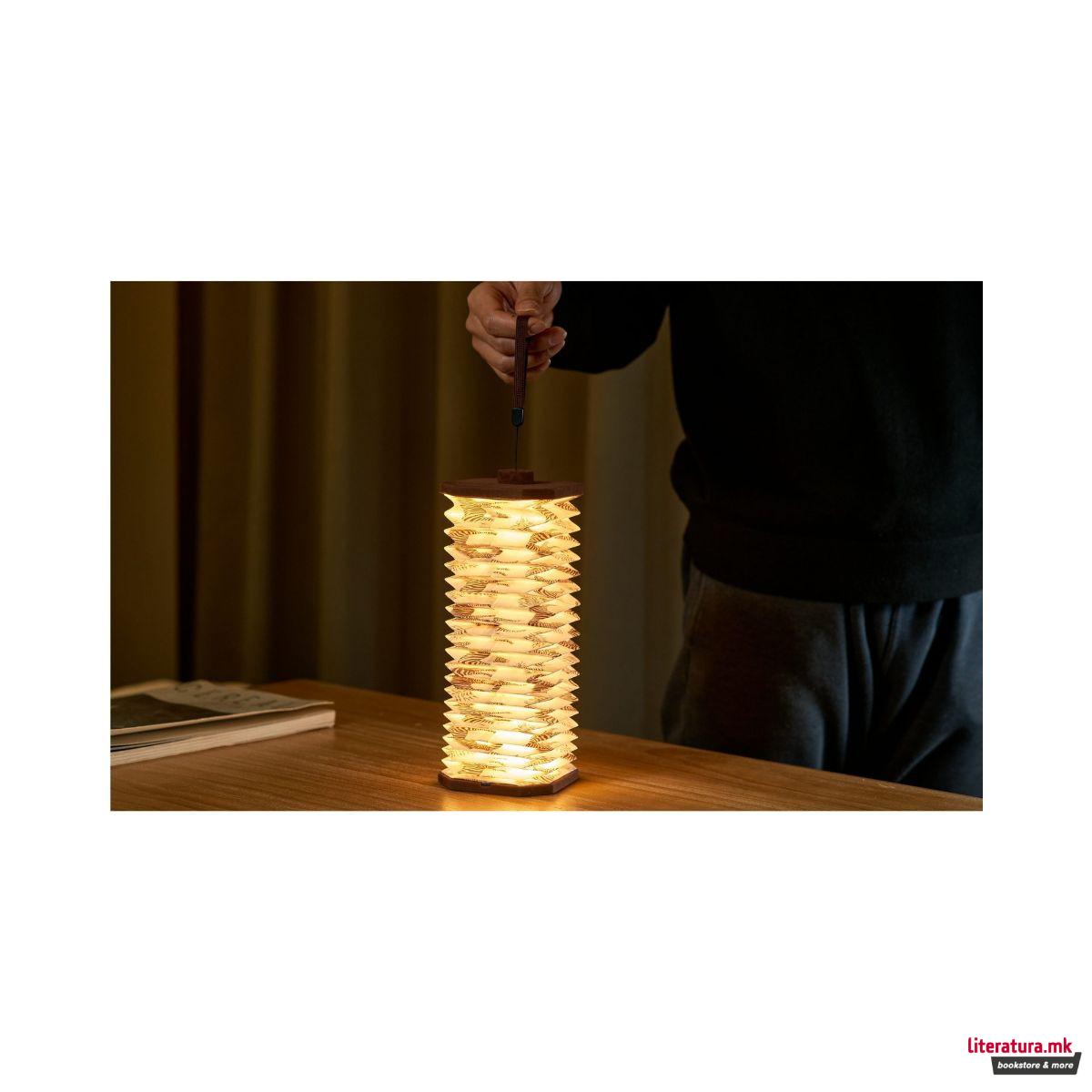 Столна ламба, Velvet Accordion Lamp, Bown Zebra 