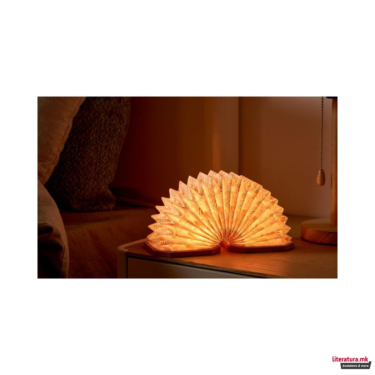 Столна ламба, Velvet Accordion Lamp, Pink Floral