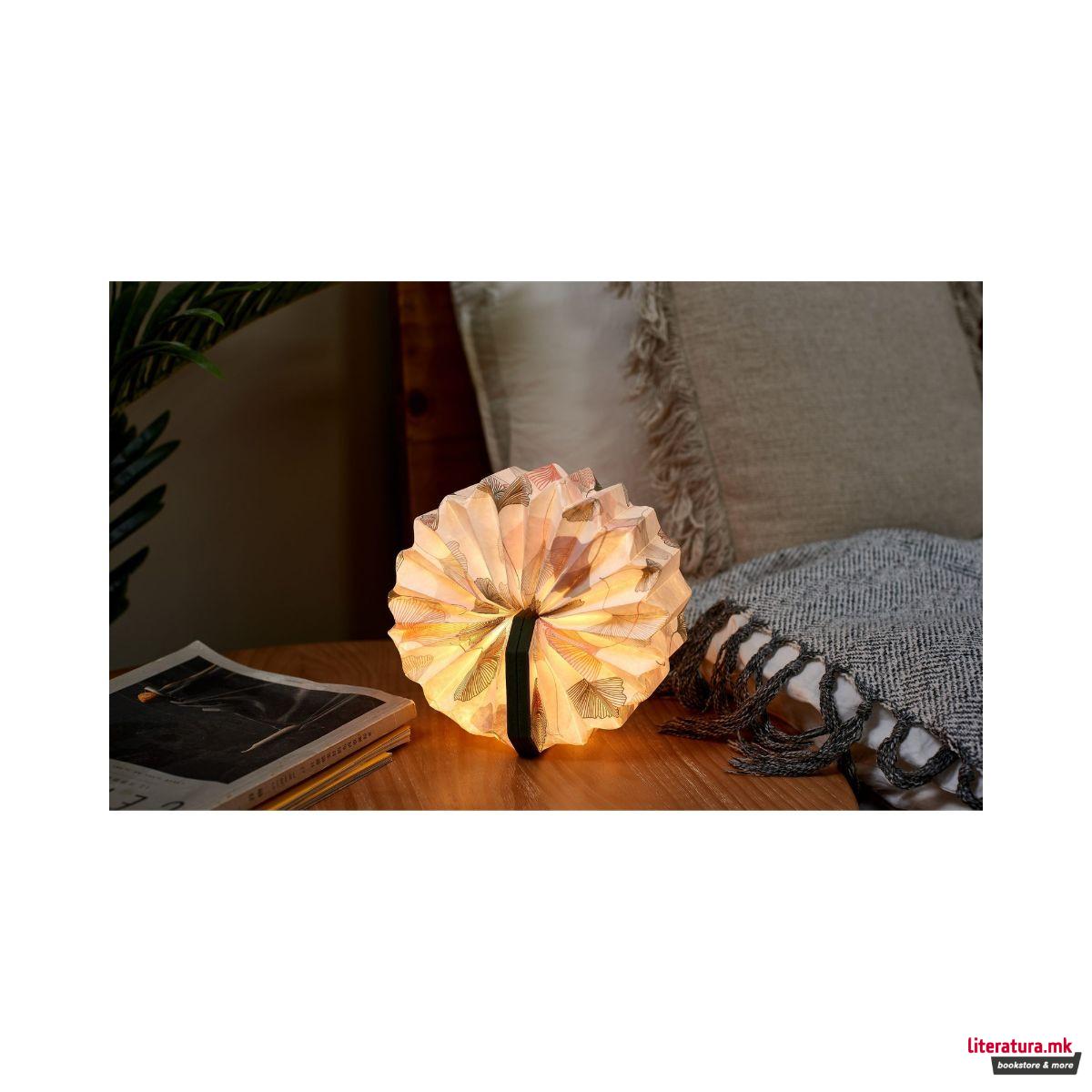 Столна ламба, Velvet Accordion Lamp, Green Gingko