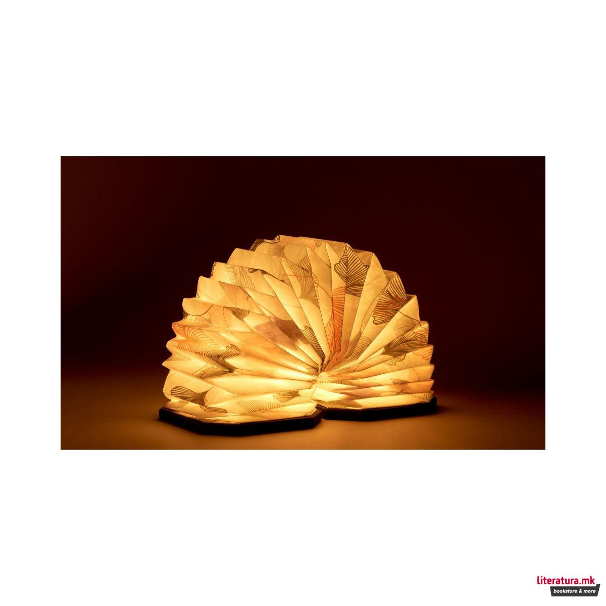 Столна ламба, Velvet Accordion Lamp, Green Gingko