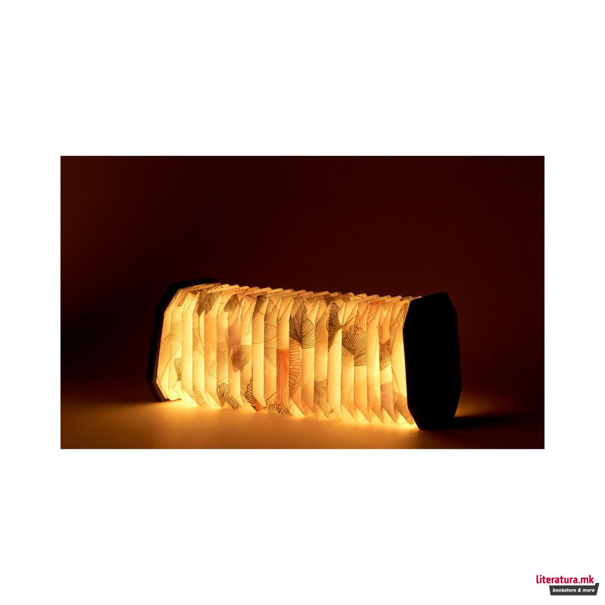 Столна ламба, Velvet Accordion Lamp, Green Gingko
