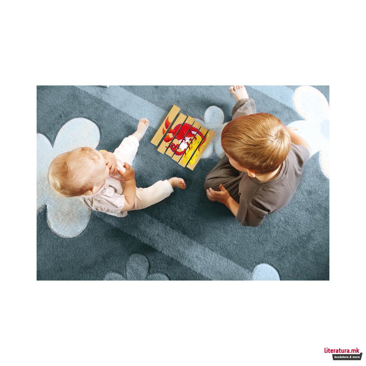 Дрвена сложувалка, Four Puzzle - Fantastic Animals, 6 парчиња 