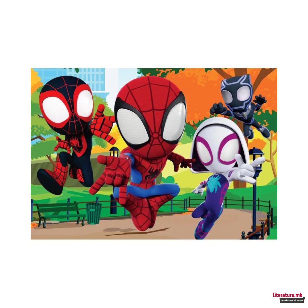 Двострана сложувалка - боенка, Marvel, Spidey - Amazing Friends, 104 парчиња 