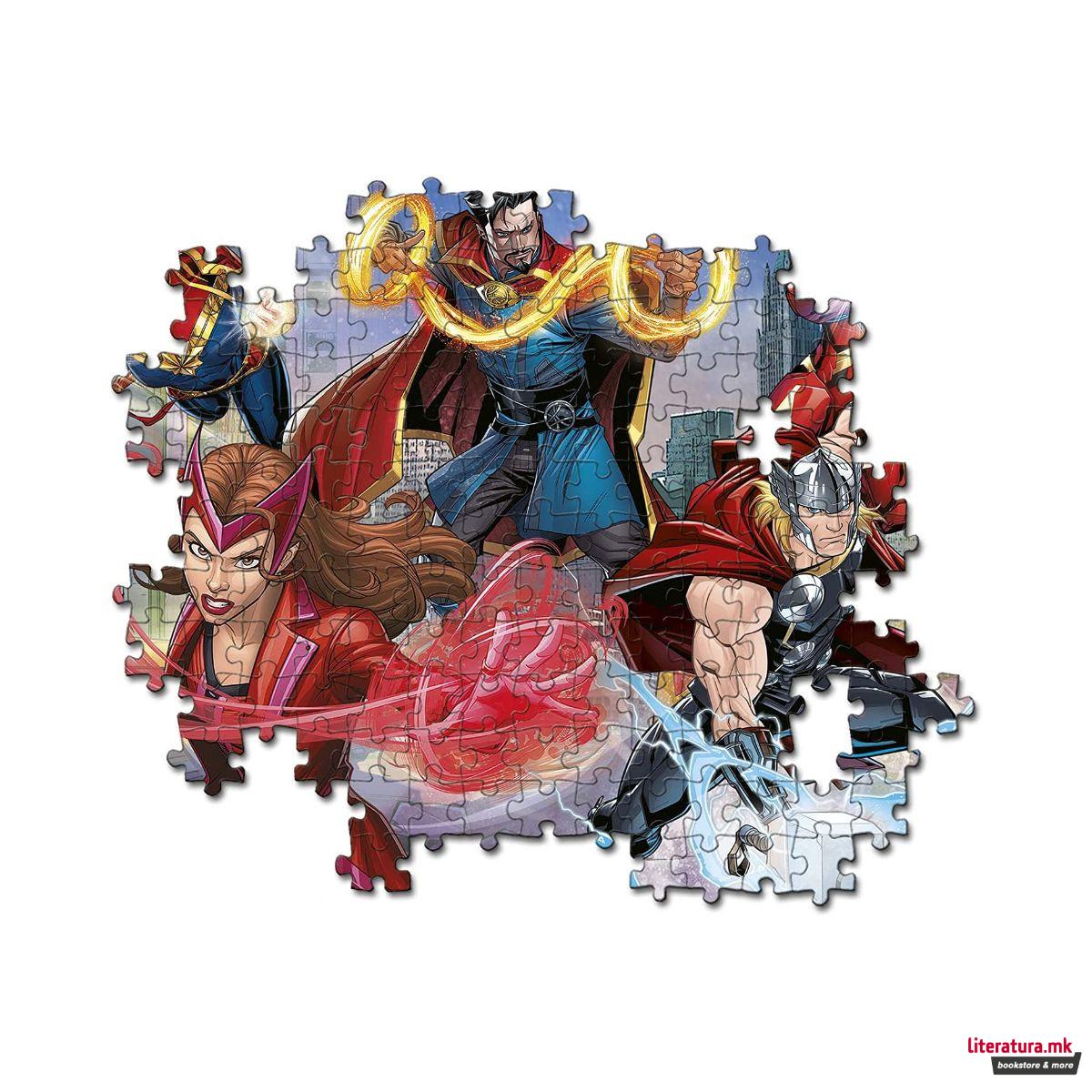 Сложувалка, Marvel, Avengers - Glitter effect, 104 парчиња 