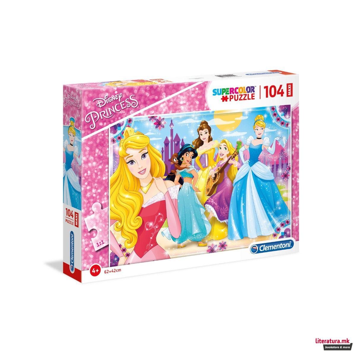 Сложувалка, Disney, Princesses - Maxi, 104 парчиња 