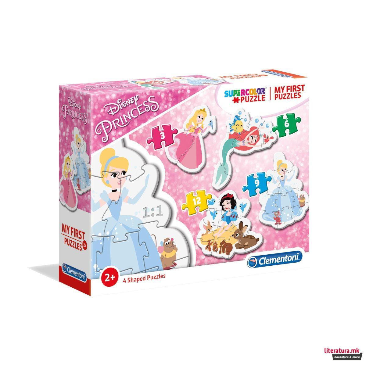 Мини сложувалка 4 во 1, My First Puzzles, Disney Princess, 3+6+9+12 парчиња 