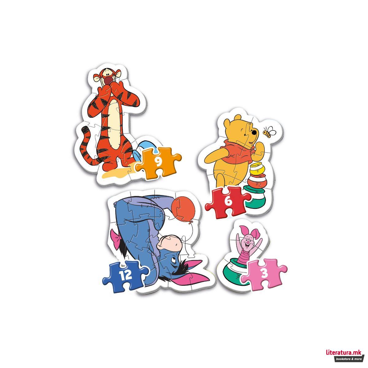 Мини сложувалка 4 во 1, My First Puzzles, Disney Winnie The Pooh, 3+6+9+12 парчиња 
