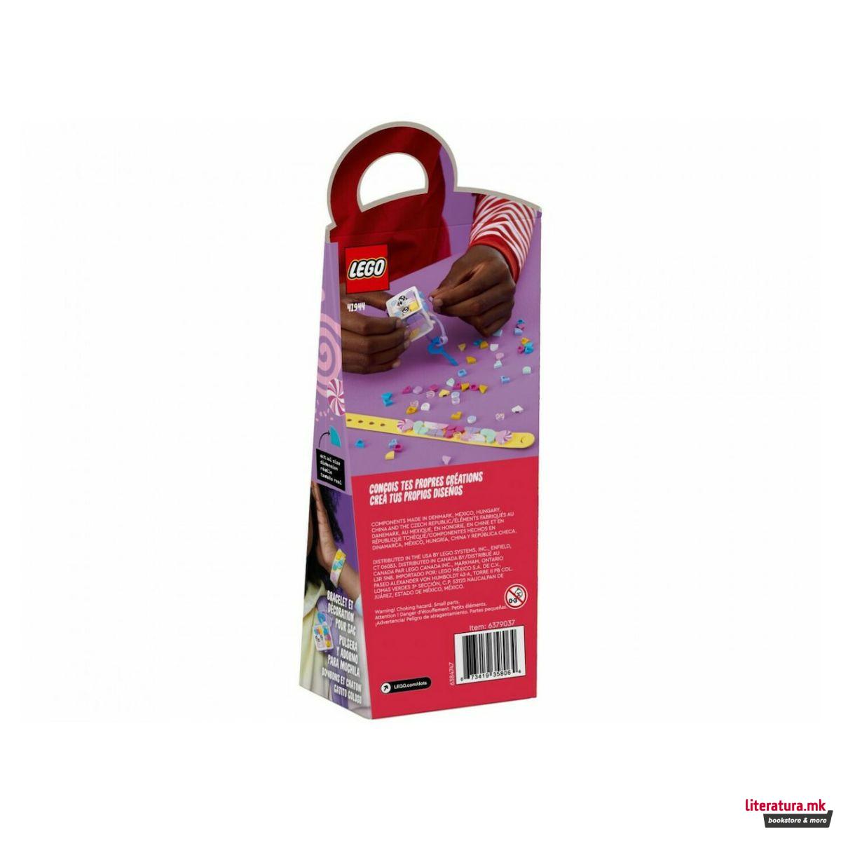 LEGO белезица и таг за багаж, Dots, Candy Kitty
