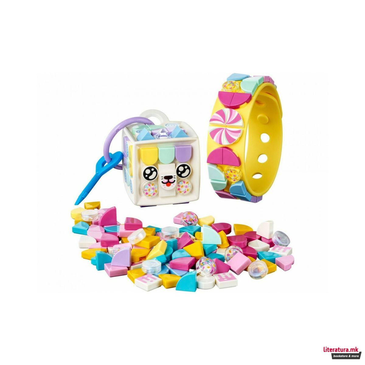 LEGO белезица и таг за багаж, Dots, Candy Kitty