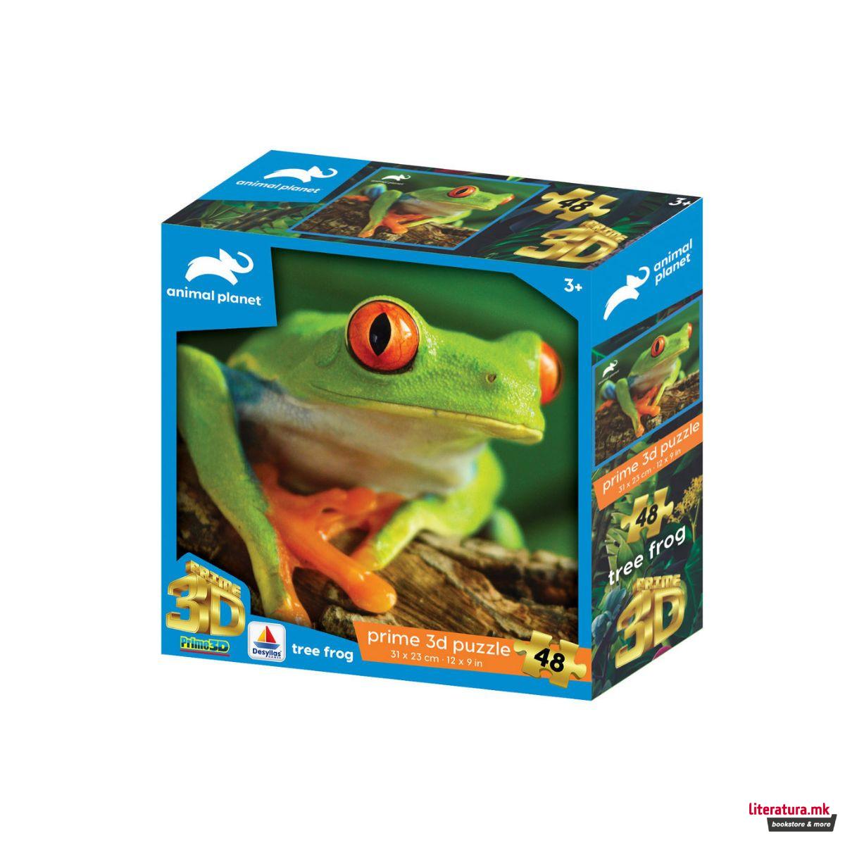 3D сложувалка, Animal Planet - Tree Frog, 48 парчиња 
