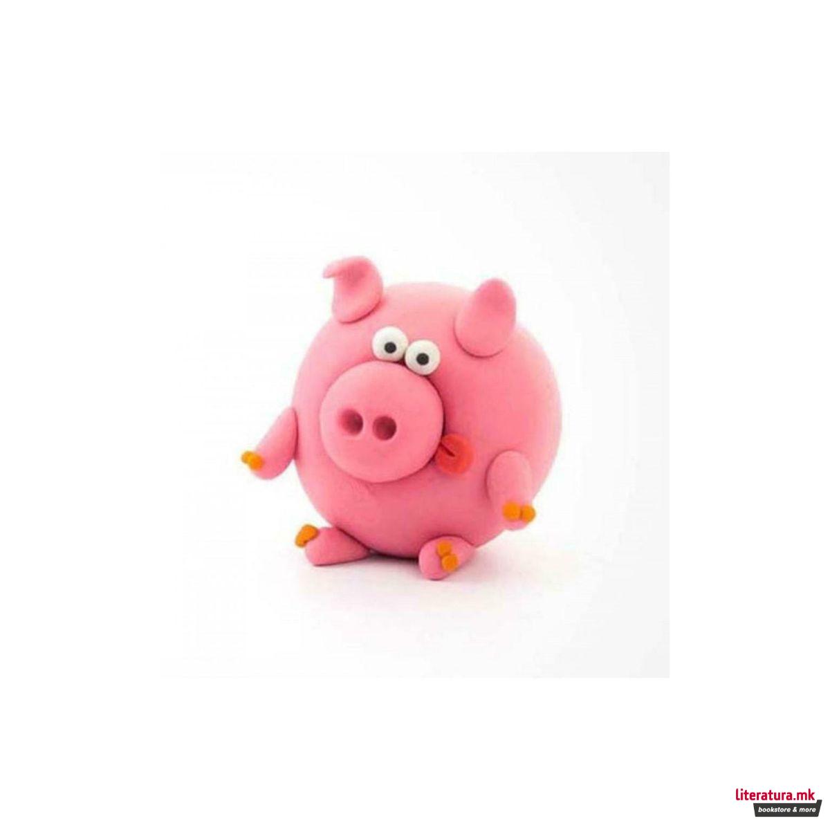 Сет за изработка со глина, Claymates - Прасе 