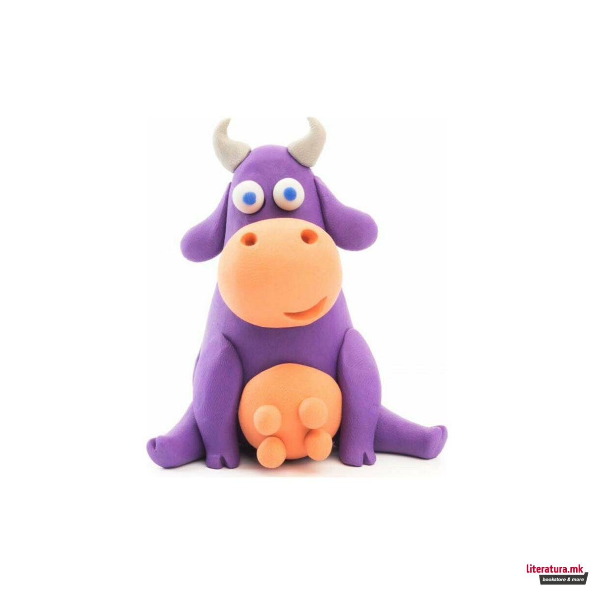 Сет за изработка со глина, Claymates - Крава 