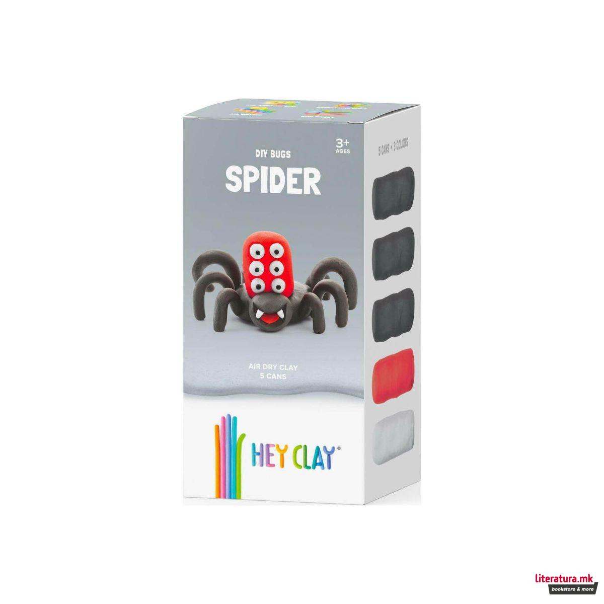 Сет за изработка со глина, Claymates - Пајак 