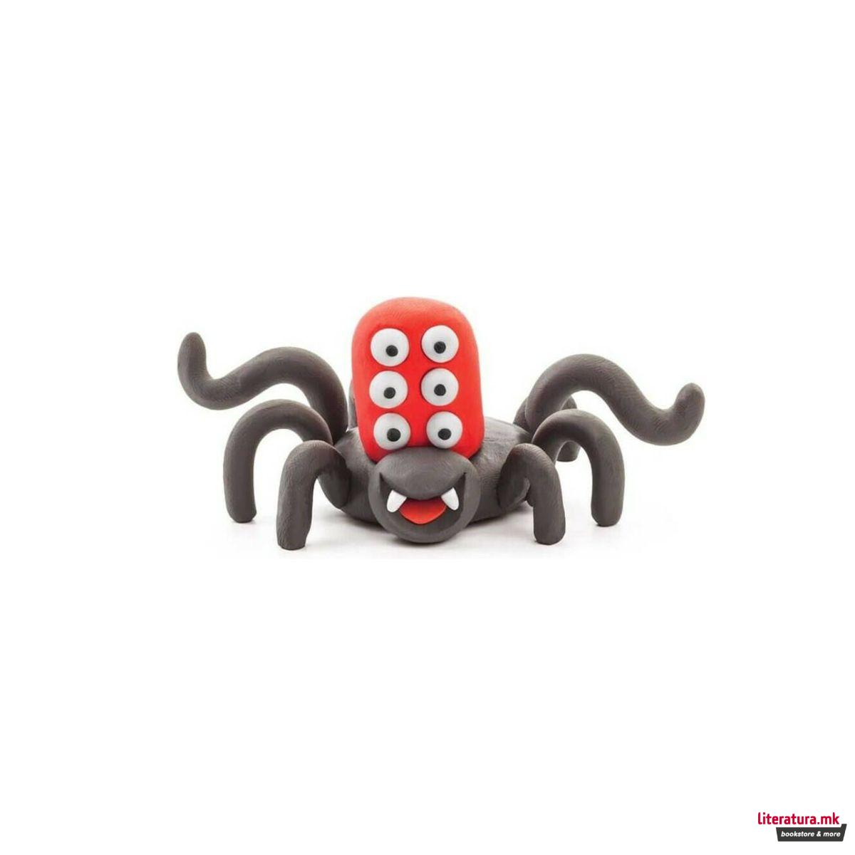 Сет за изработка со глина, Claymates - Пајак 