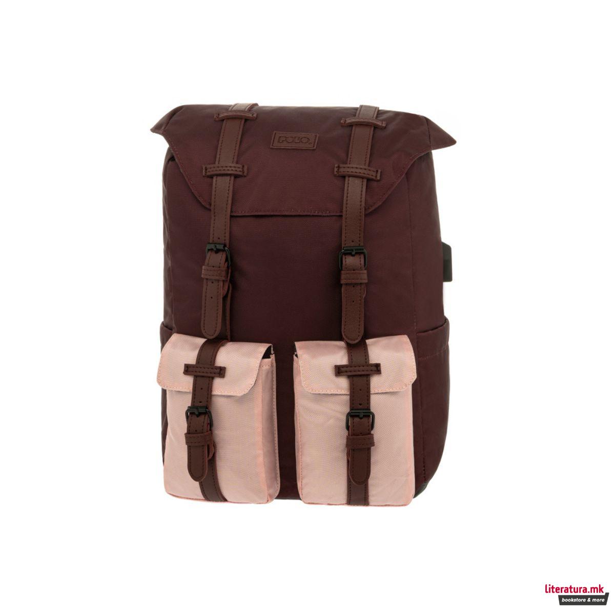 Ранец, Omnia, Burgundy/Pink 