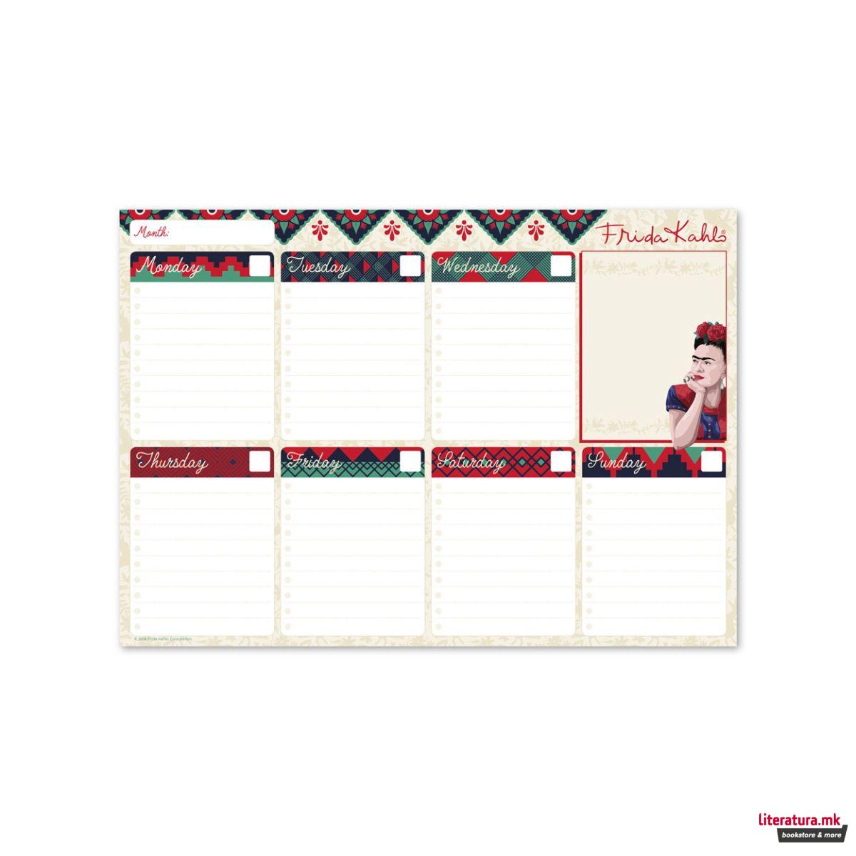 Неделен планер - A4, Frida Kahlo 