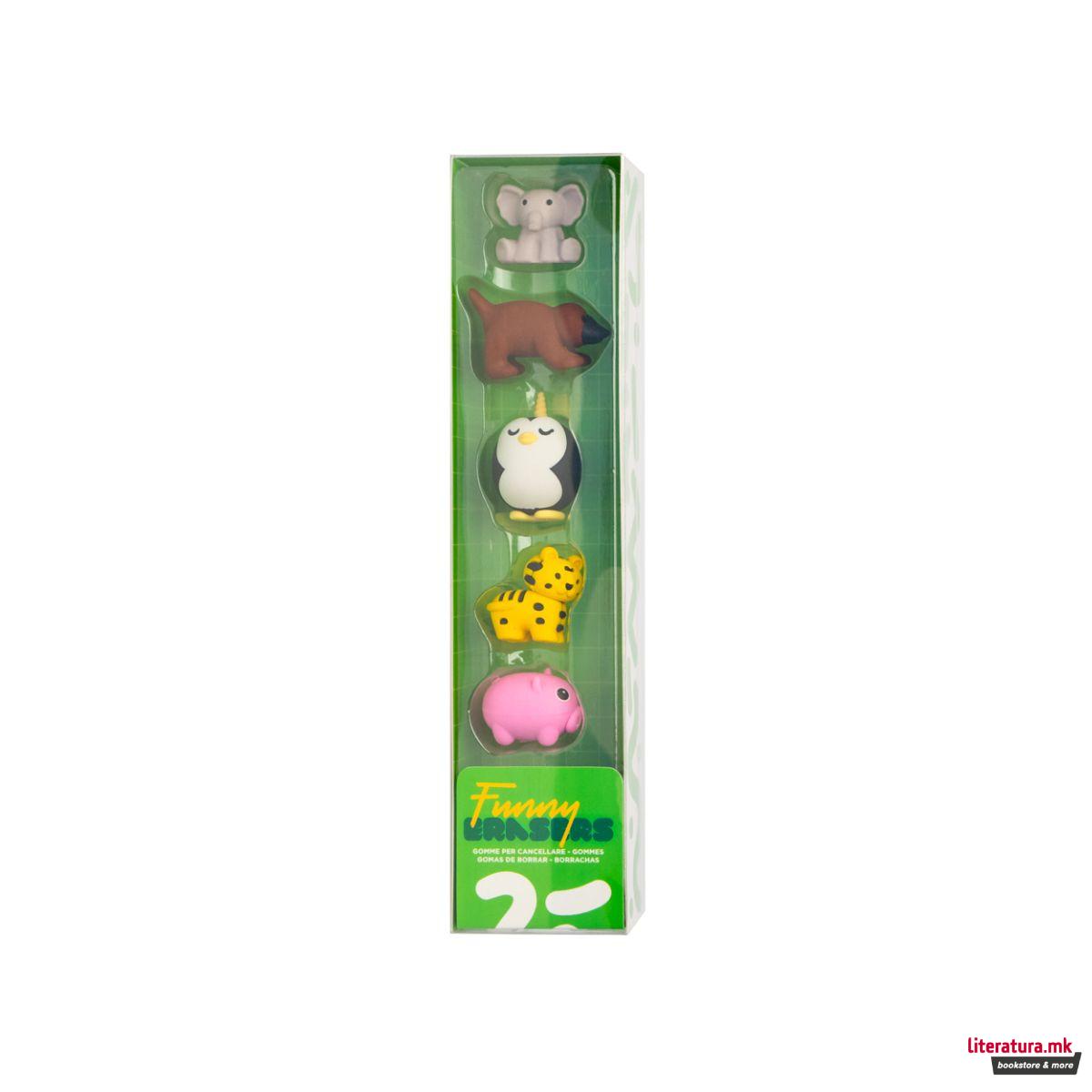 Сет гумички за бришење, Animals 5 