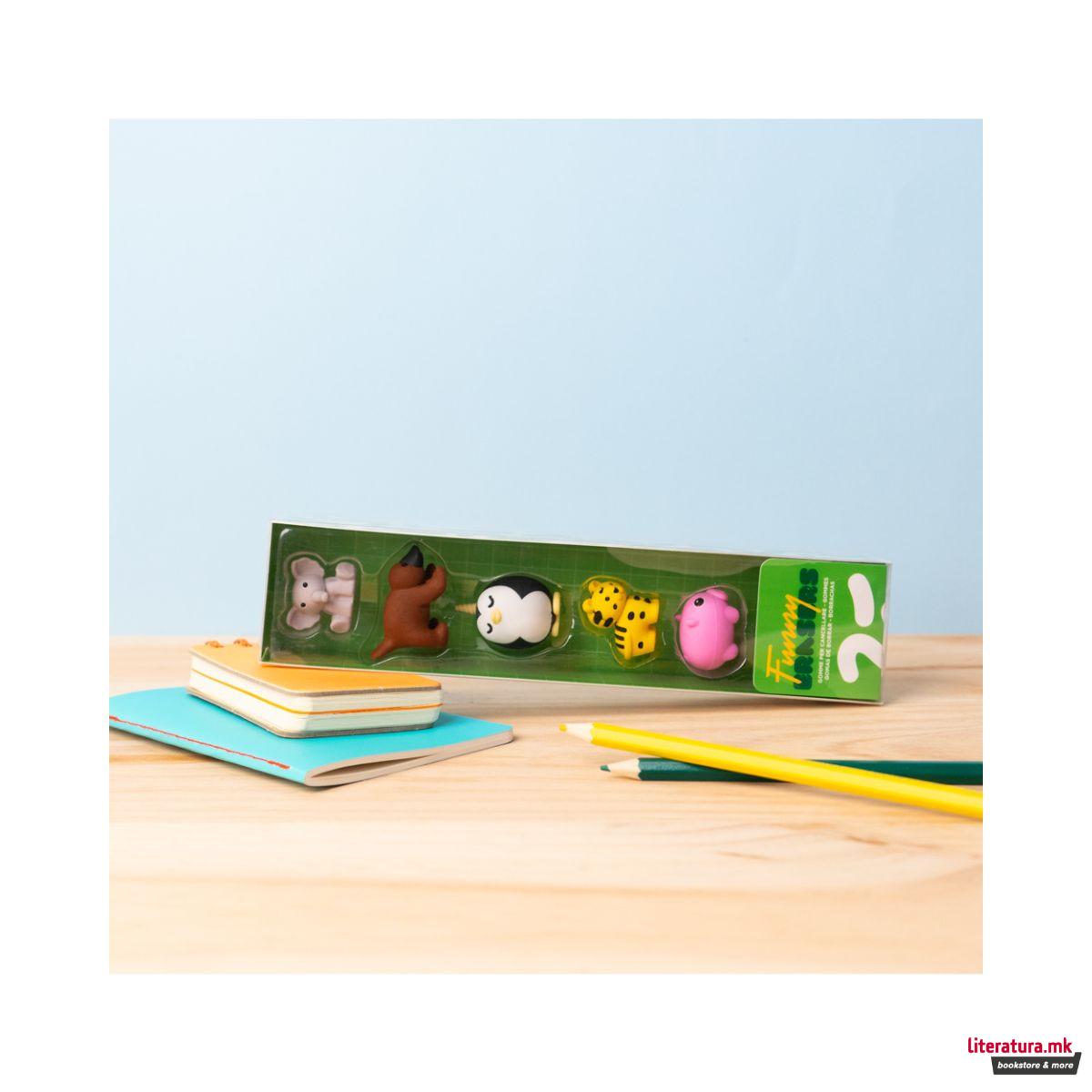 Сет гумички за бришење, Animals 5 