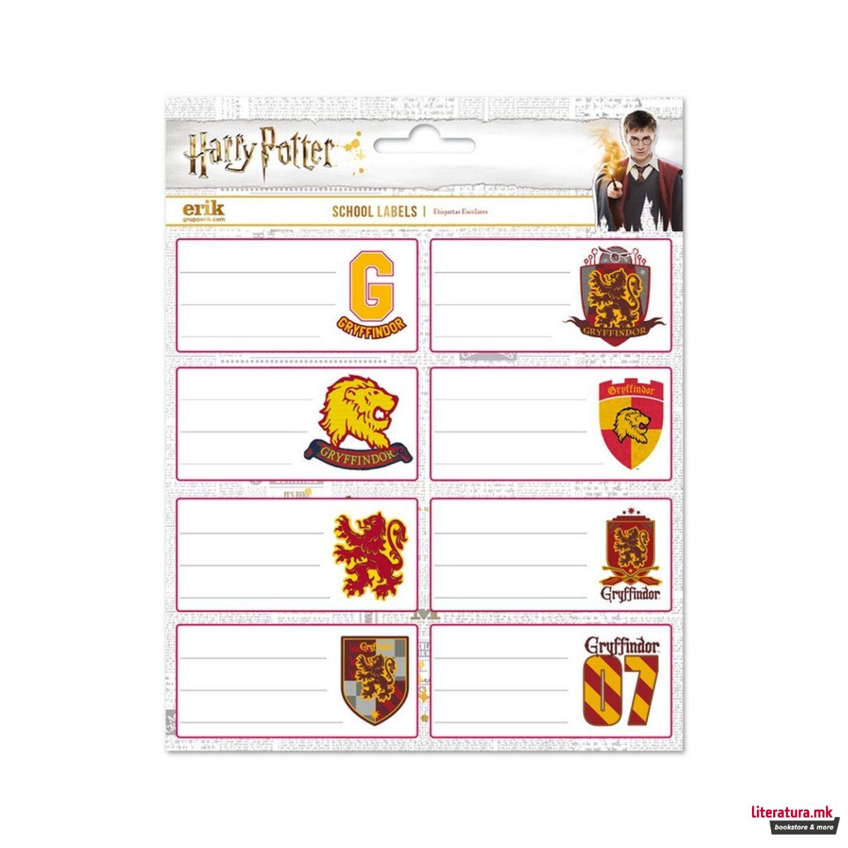 Сет налепници, Harry Potter - Gryffindor 