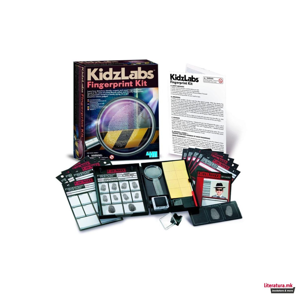 STEM сет, Kidz Labs, Fingerprint Kit 