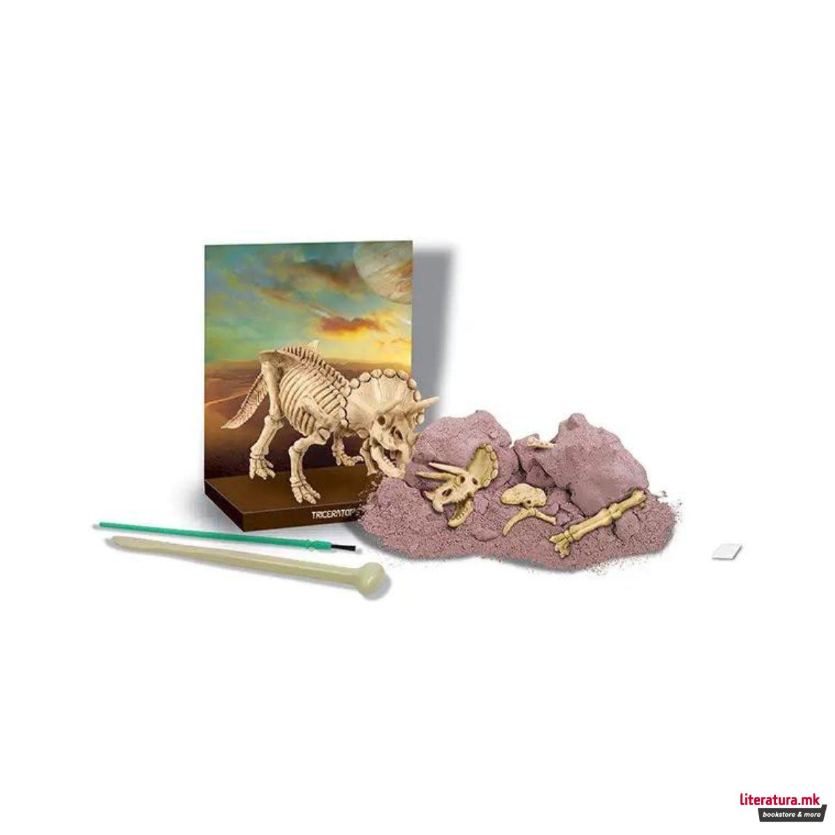 STEM сет, Kidz Labs, Dig a Dinosaur Skeleton - Triceratops 