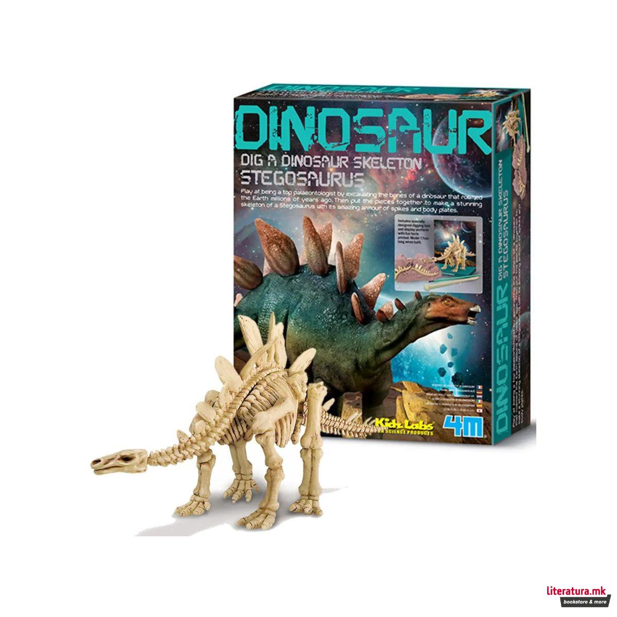 STEM сет, Kidz Labs, Dig a Dinosaur Skeleton - Stegosaurus 