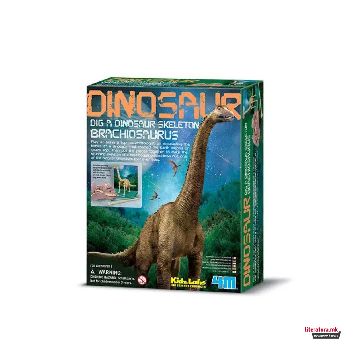 STEM сет, Kidz Labs, Dig a Dinosaur Skeleton - Brachiosaurus 