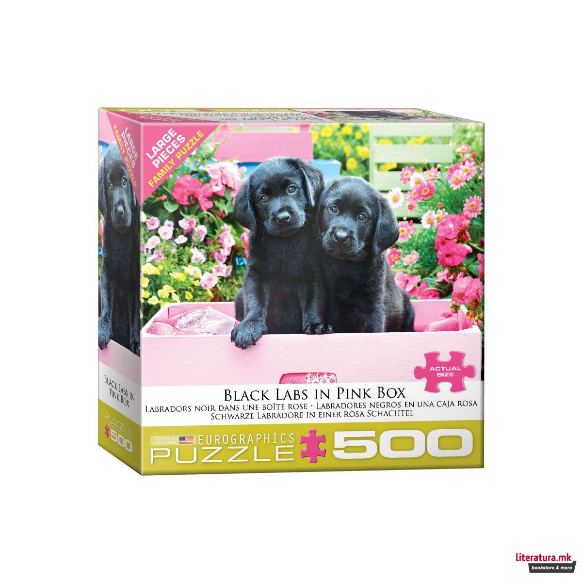 Сложувалка, Black Labs in Pink Box, 500 парчиња 