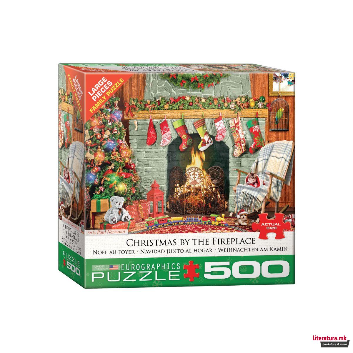 Сложувалка, Christmas by the Fireplace, 500 големи парчиња 