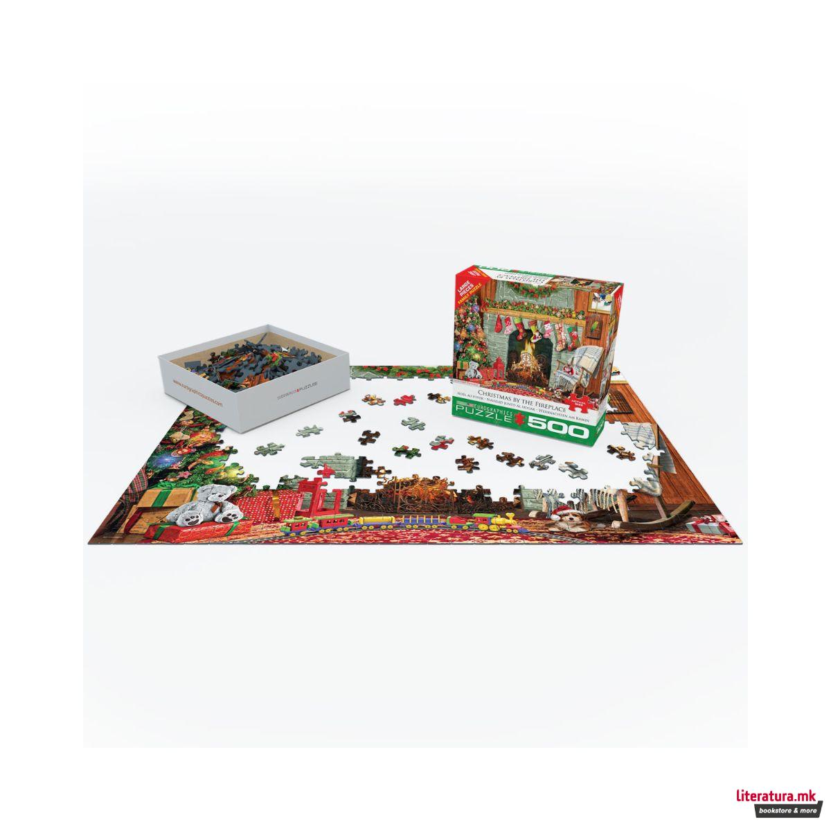 Сложувалка, Christmas by the Fireplace, 500 големи парчиња 