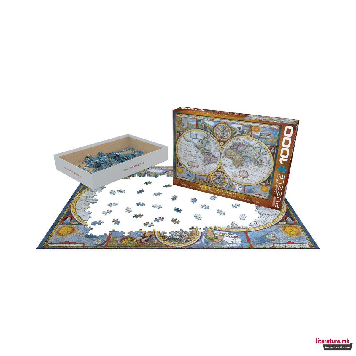 Сложувалка, Antique World Map, 1000 парчиња 