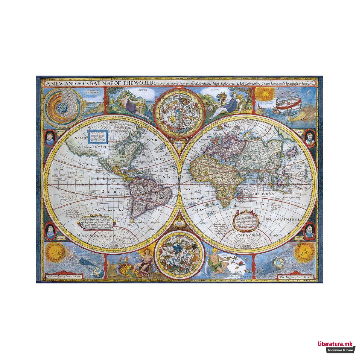 Сложувалка, Antique World Map, 1000 парчиња 