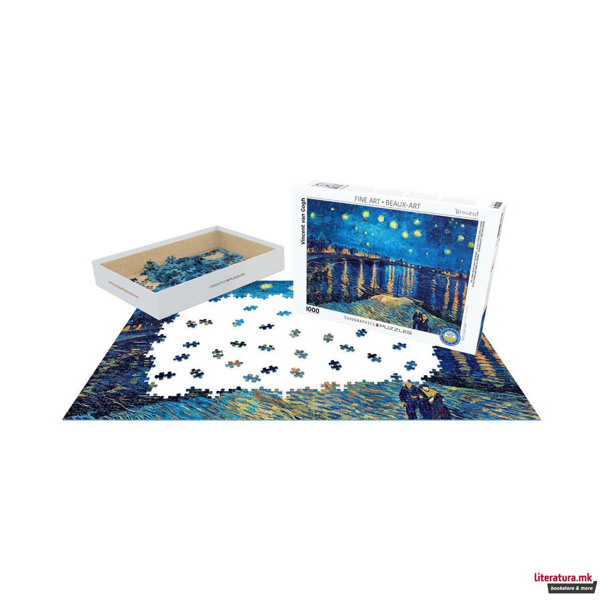 Сложувалка, The Starry Night Over the Rhone - Van Gogh, 1000 парчиња 