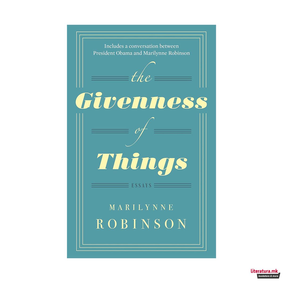 The Givenness Of Things 