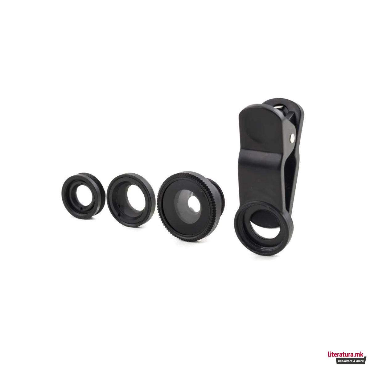 Сет од 3 леќи за камера на телефон 