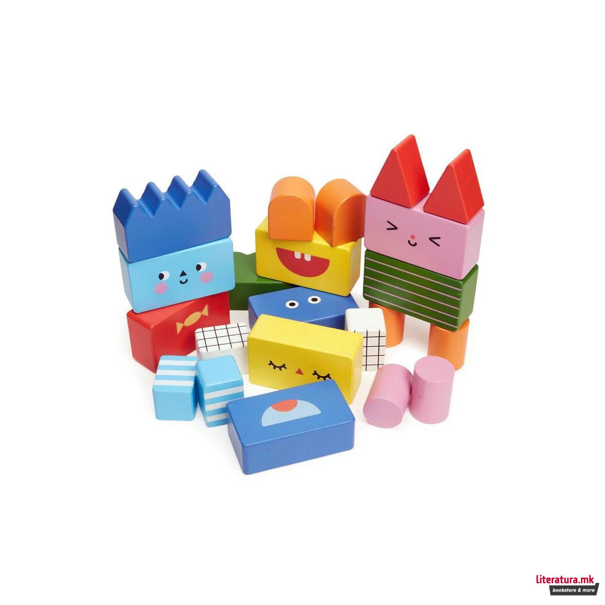 Дрвени коцки за градба, Stack & Mix