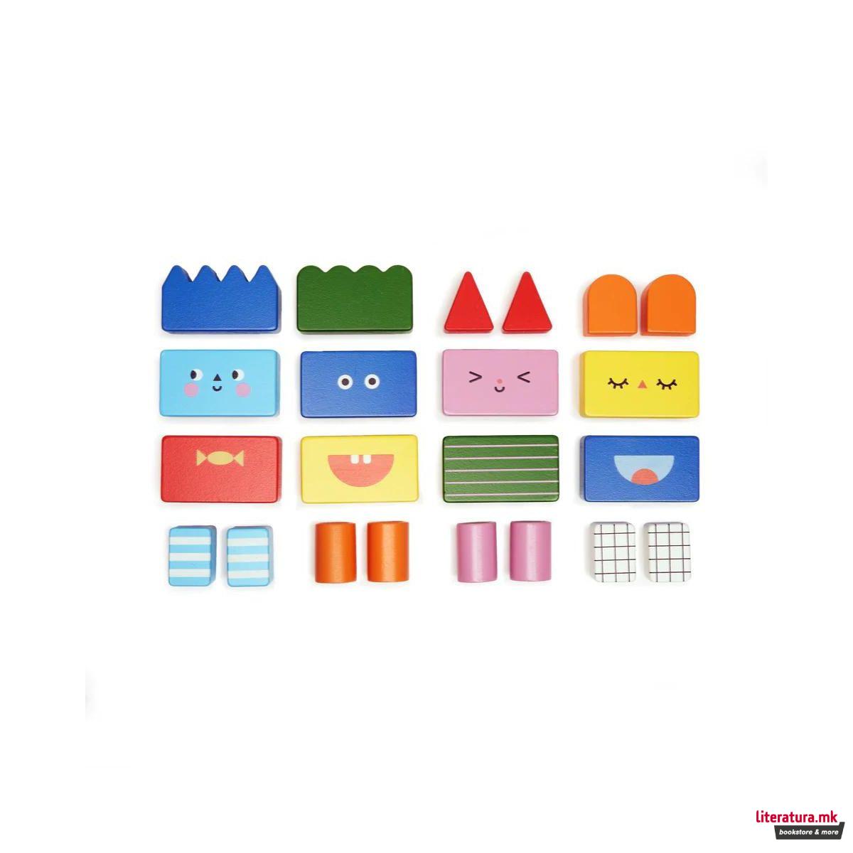 Дрвени коцки за градба, Stack & Mix