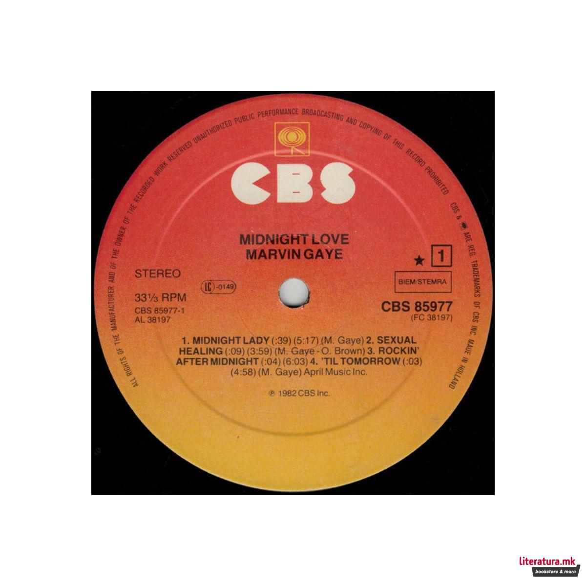 Винил, Marvin Gaye - Midnight Love (1982) 
