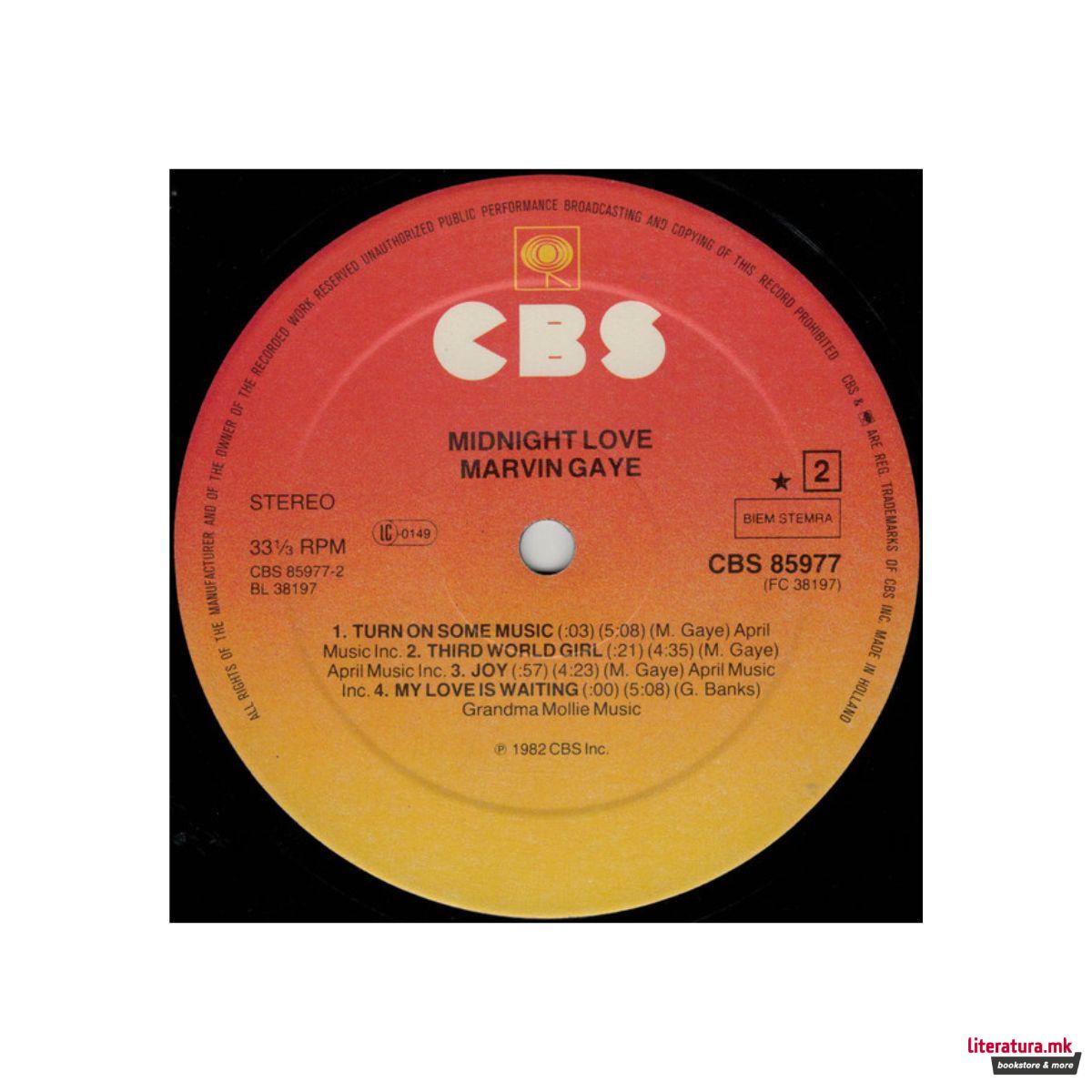 Винил, Marvin Gaye - Midnight Love (1982) 