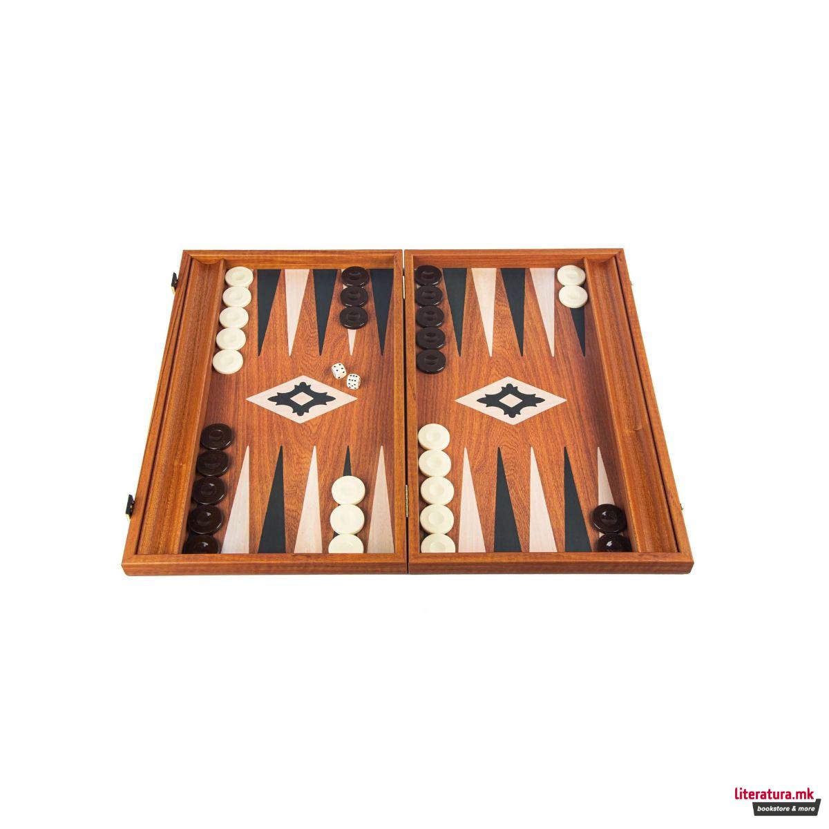 Сет за табла, Handcrafted Mahogany Replica, голем 