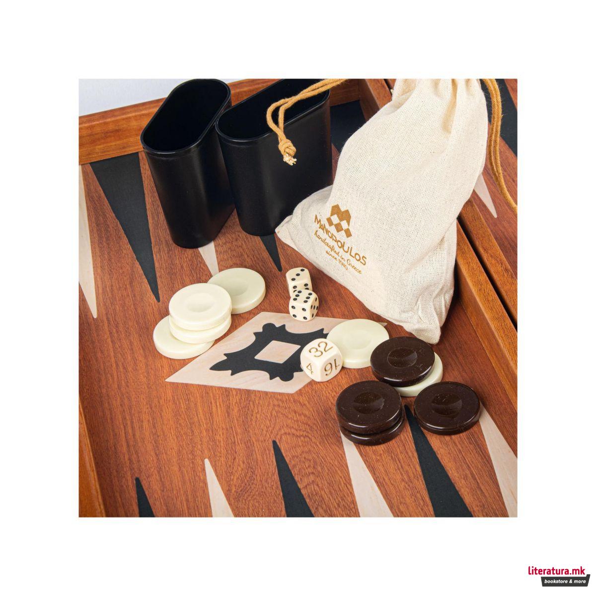 Сет за табла, Handcrafted Mahogany Replica, голем 